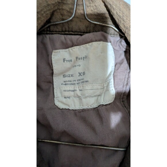 Free People Follow Your Heart Cargo Jacket Printed Linen Blend Sleeves Boho - Picture 3 of 10